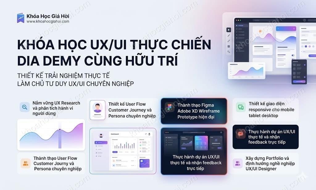 Khóa Học UX/UI Thực Chiến Dia Demy Cùng Hữu Trí
