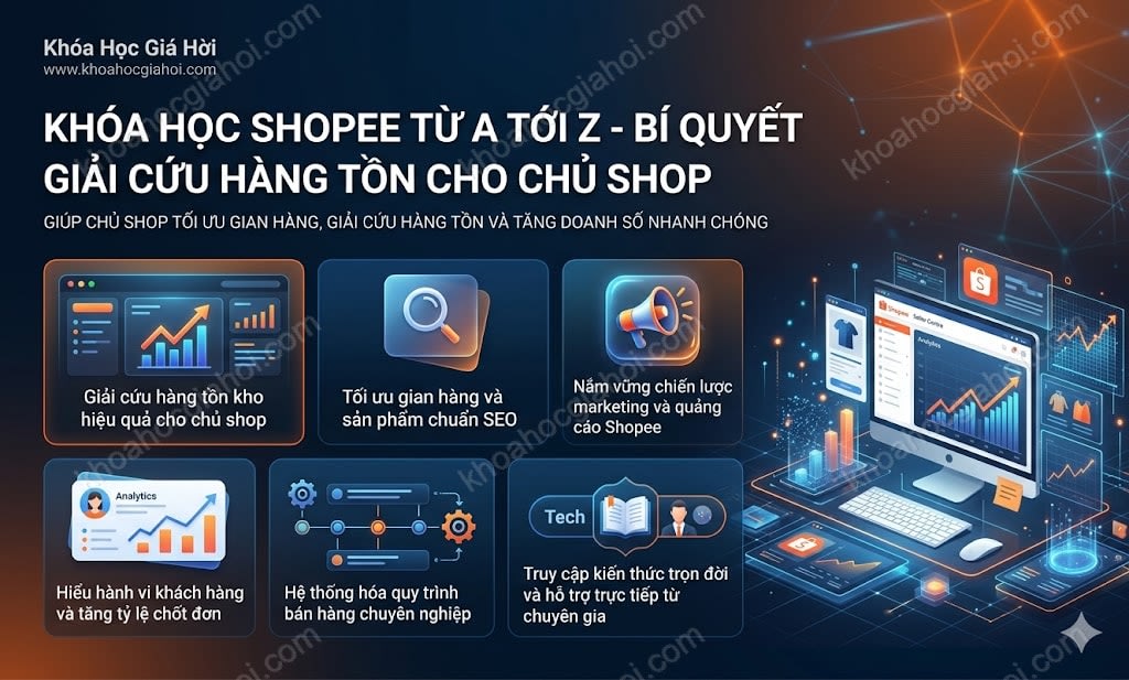 Khóa Học Shopee Từ A Tới Z - Bí Quyết "giải Cứu" Hàng Tồn Cho Chủ Shop