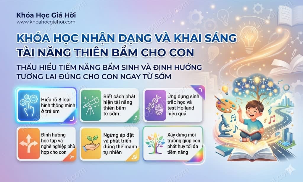Khóa Học Nhận Dạng Và Khai Sáng Tài Năng Thiên Bẩm Cho Con