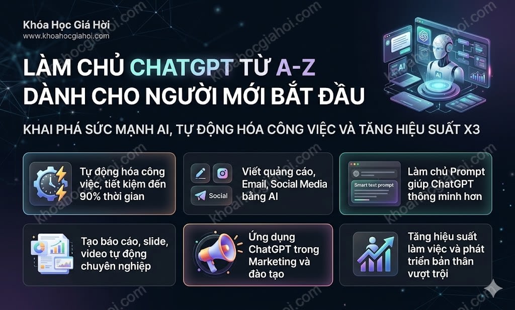 Khóa Học Làm chủ ChatGPT từ A-Z dành cho người mới bắt đầu