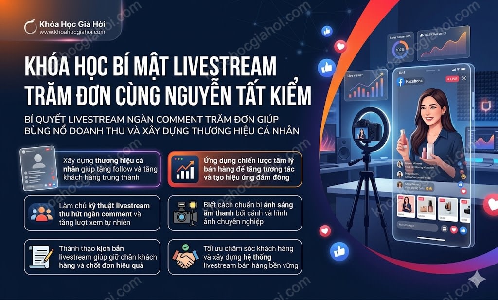 Khóa Học Bí Mật Livestream Trăm Đơn Cùng Nguyễn Tất Kiểm