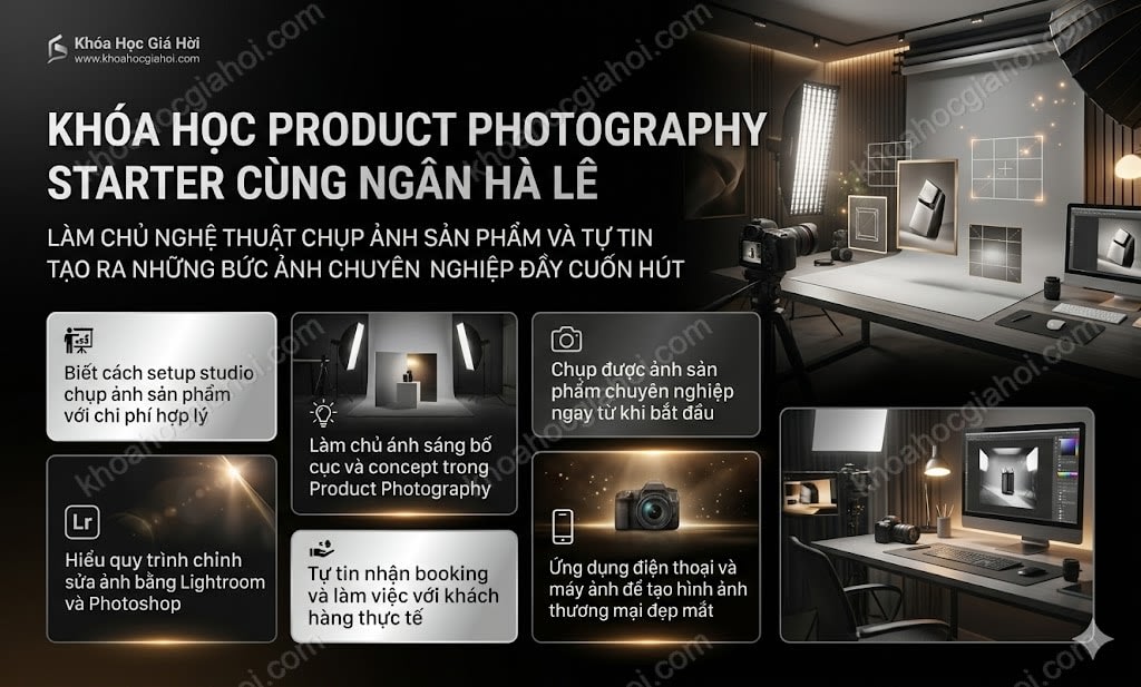 Khóa Học Product Photography Starter Cùng Ngân Hà Lê