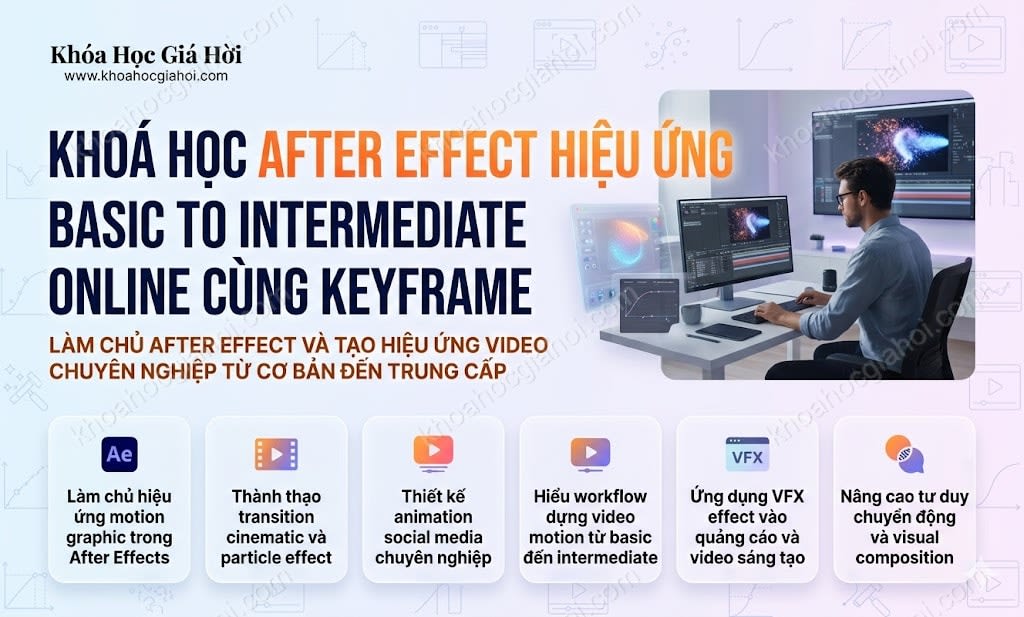 Khoá Học After Effect Hiệu Ứng Basic To Intermediate Online Cùng Keyframe