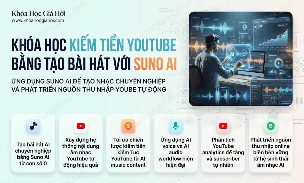 Khóa Học Kiếm Tiền YouTube Bằng Tạo Bài Hát Với Suno AI