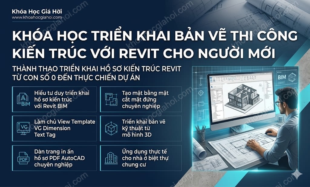 Khóa Học Triển Khai Bản Vẽ Thi Công Kiến Trúc Với Revit Cho Người Mới