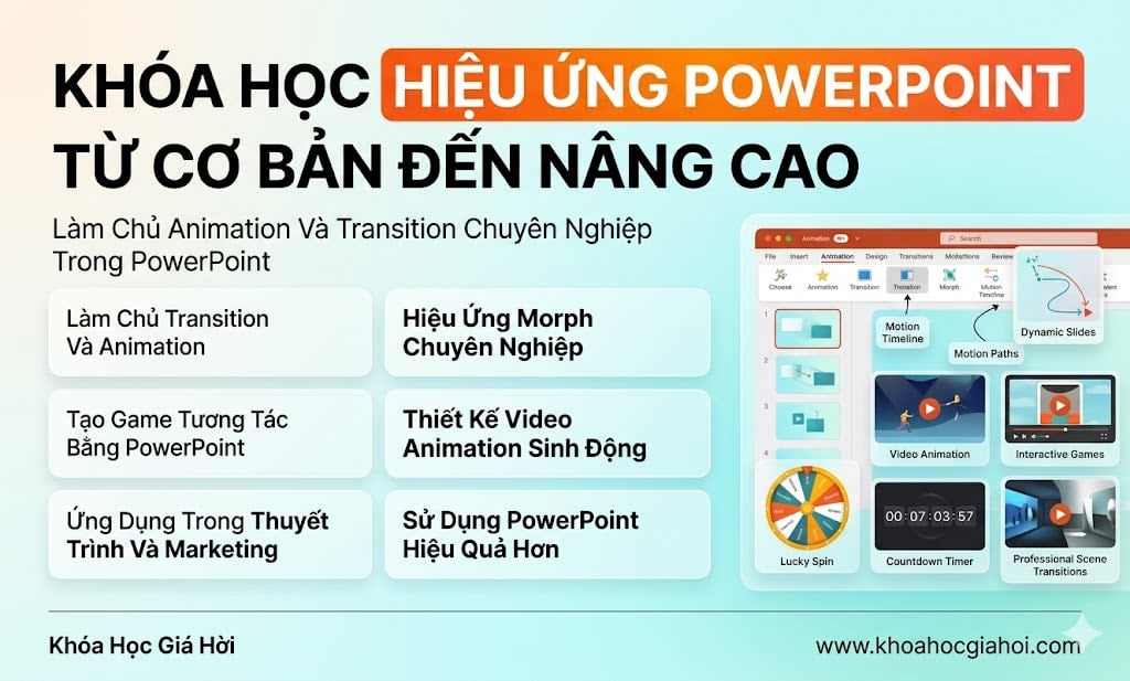 Khóa Học Hiệu Ứng Powerpoint Từ Cơ Bản Đến Nâng Cao