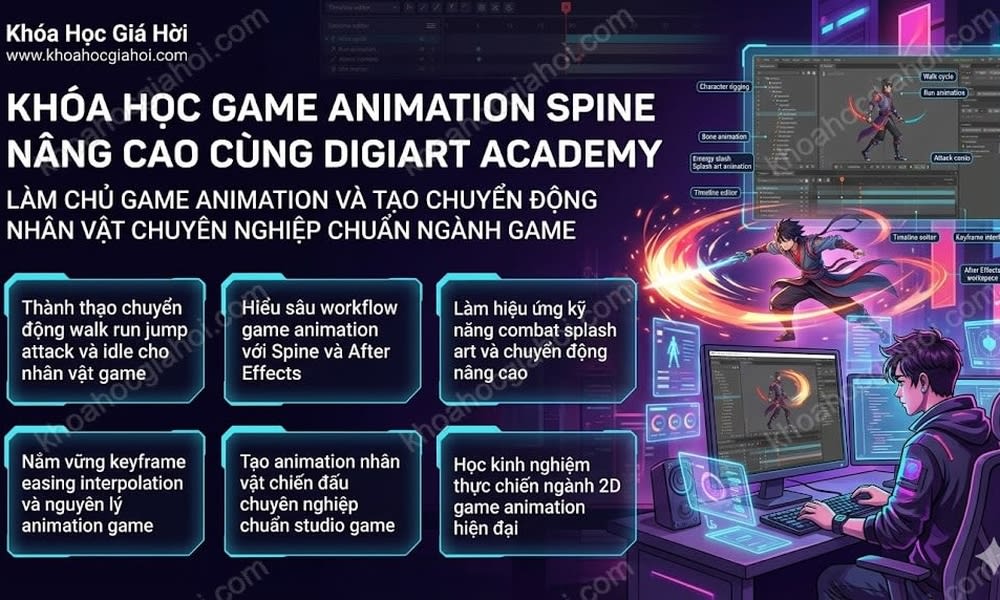 Khóa Học Game Animation Spine Nâng Cao Cùng Digiart Academy