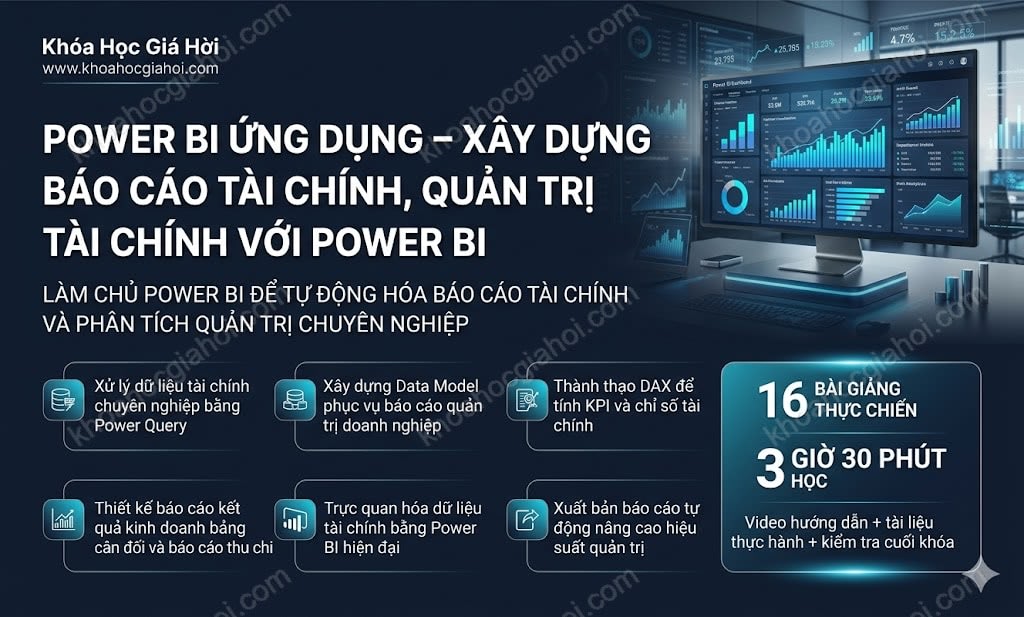 Power BI Ứng Dụng - Xây Dựng Báo Cáo Tài Chính, Quản Trị Tài Chính Với Power BI