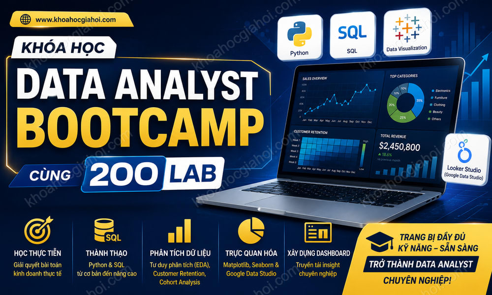 Khóa Học Data Analyst Bootcamp Cùng 200Lab