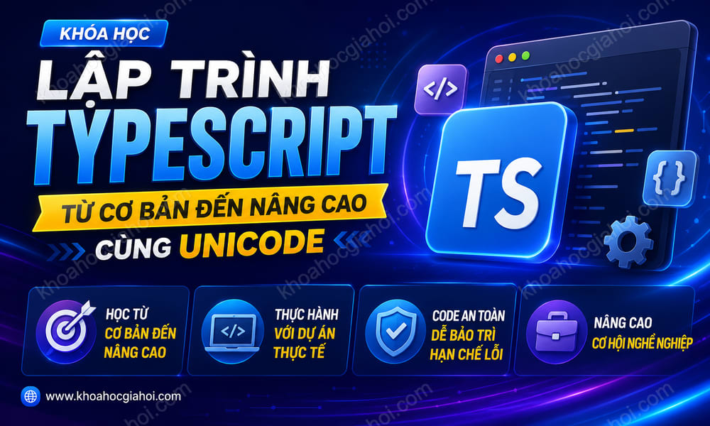 Khóa Học Lập Trình Typescript Từ Cơ Bản Đến Nâng Cao Cùng Unicode