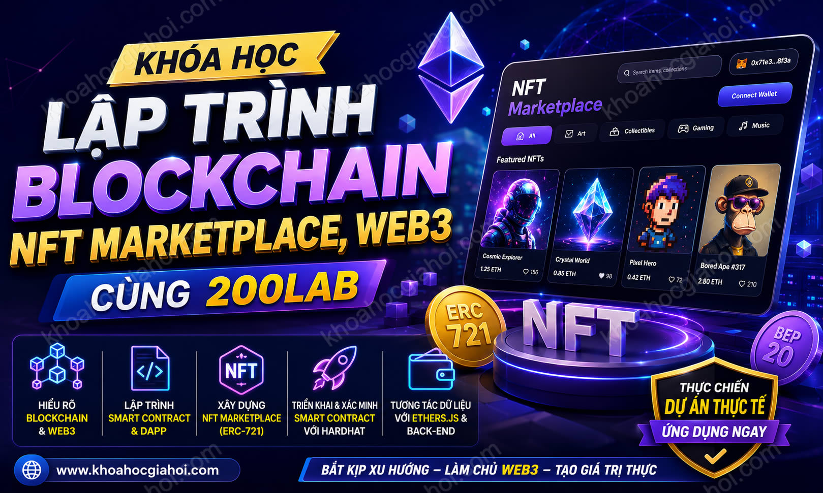 Khóa Học Lập Trình Blockchain Nft Marketplace, Web3 Cùng 200Lab