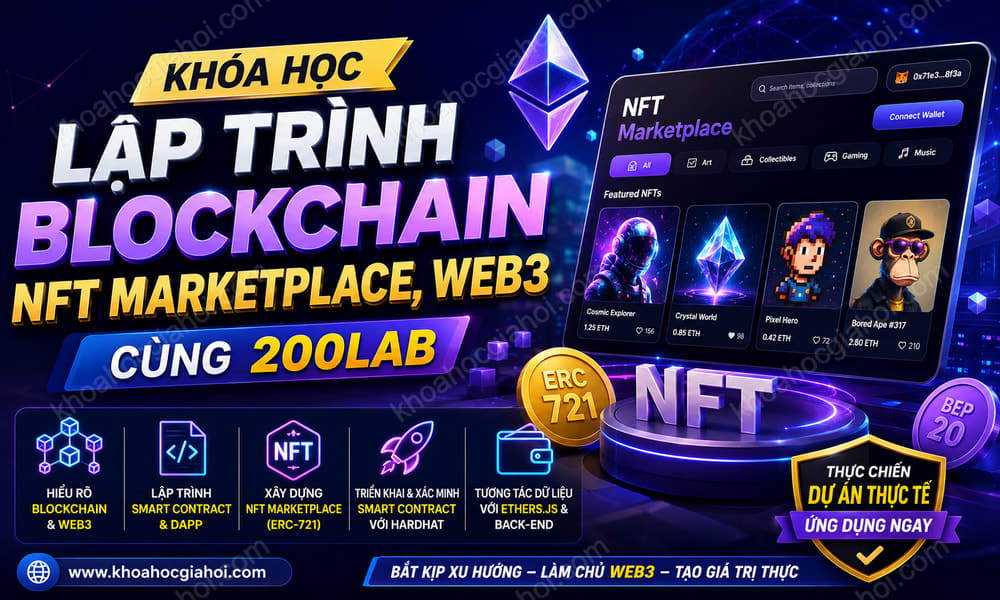 Khóa Học Lập Trình Blockchain Nft Marketplace, Web3 Cùng 200Lab