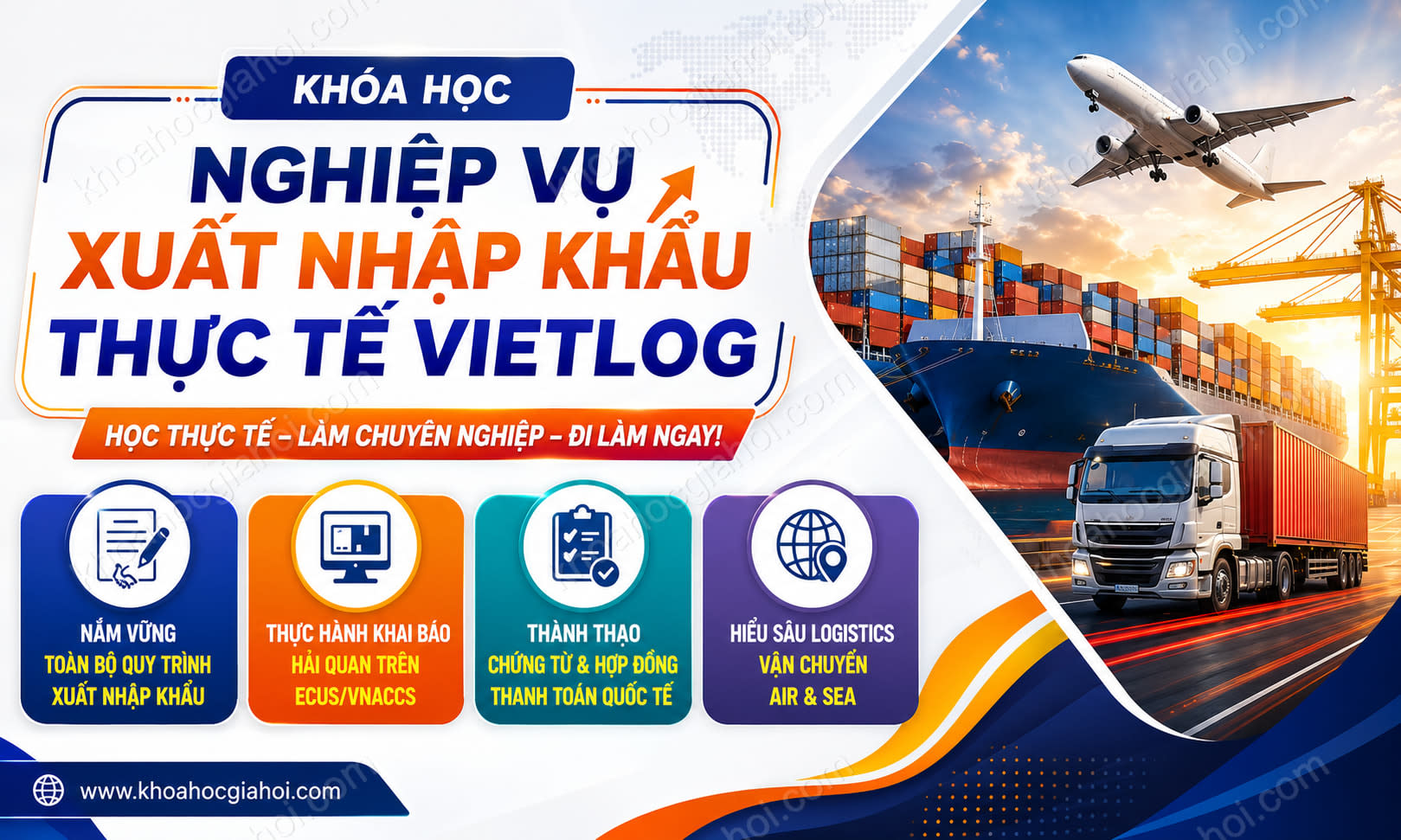 Khoá Học Nghiệp Vụ Xuất Nhập Khẩu Thực Tế Vietlog