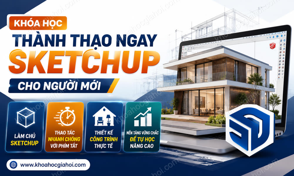 Khóa Học Thành Thạo Ngay Sketchup Cho Người Mới