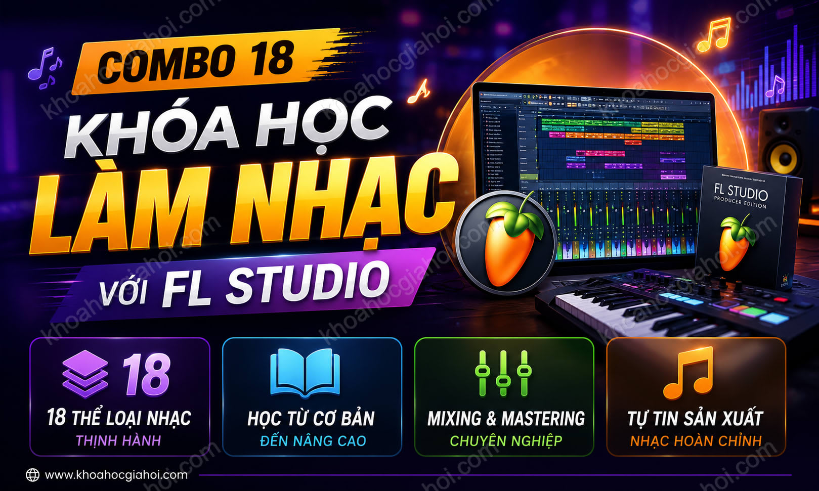 Combo 18 Khóa Học Làm Nhạc Với FL Studio