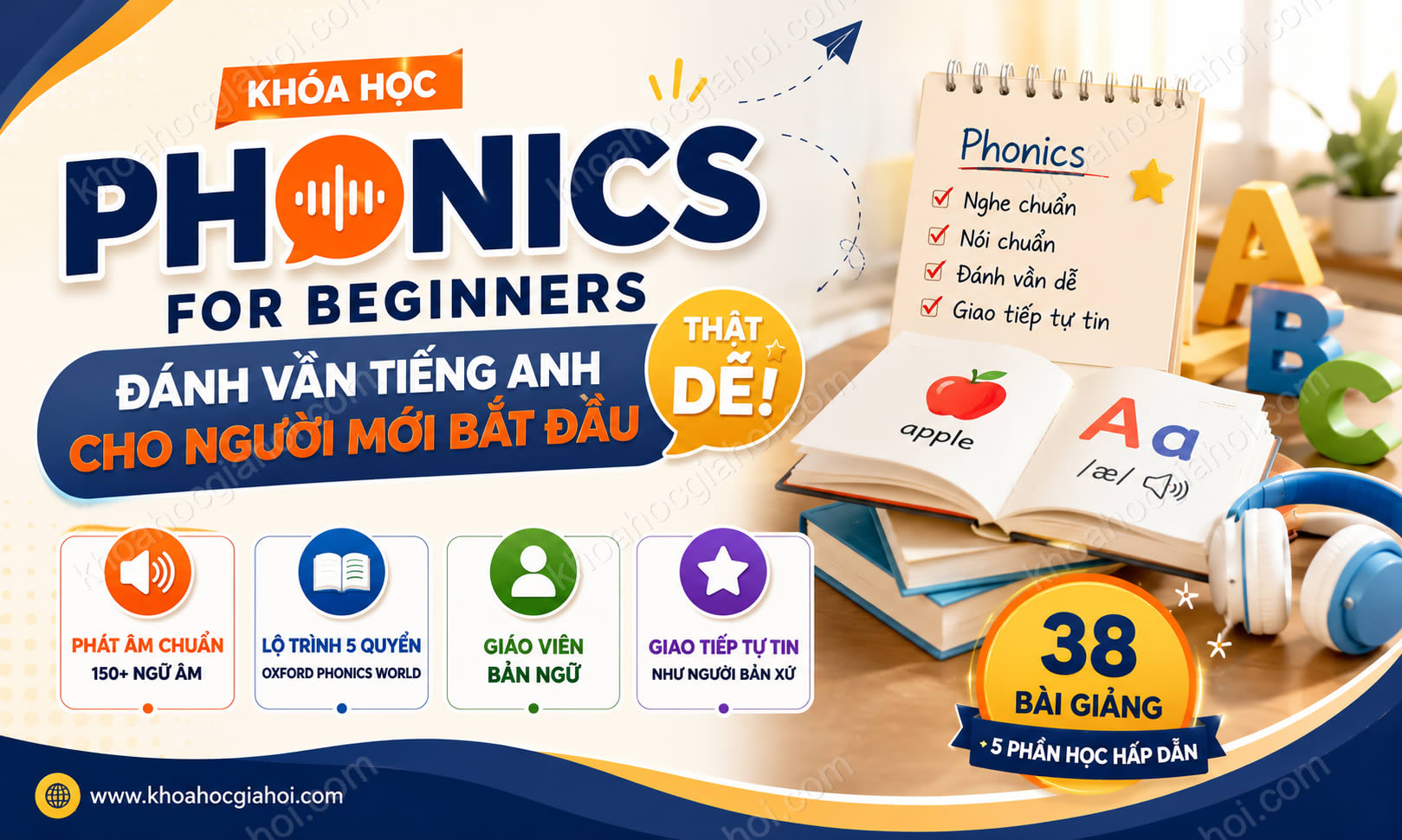 Khóa Học Phonics For Beginners - Đánh Vần Tiếng Anh Cho Người Mới Bắt Đầu Thật Dễ