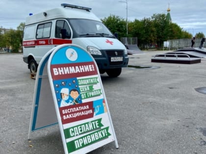 Мобильный пункт вакцинации против гриппа в Североморске