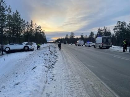 Опубликовано видео сегодняшнего ДТП на трассе Кола