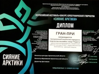 Мурманский коллектив завоевал гран-при Всероссийского фестиваля-конкурса хореографического искусства «Сияние Арктики»