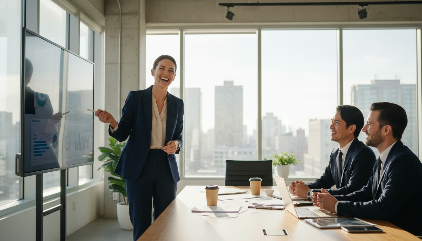 Крупный план руки, держащей прозрачный элайнер OrtoWay на фоне улыбающегося человека в повседневной обстановке, мягкое естественное освещение