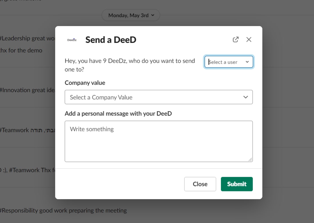 slack deedz screenshot