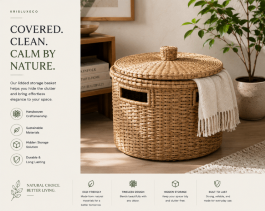 Lidded Storage Basket