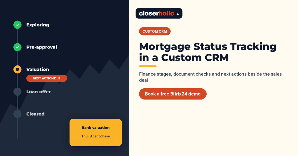 Mortgage Status Tracking in a Custom Real Estate CRM: A Blueprint