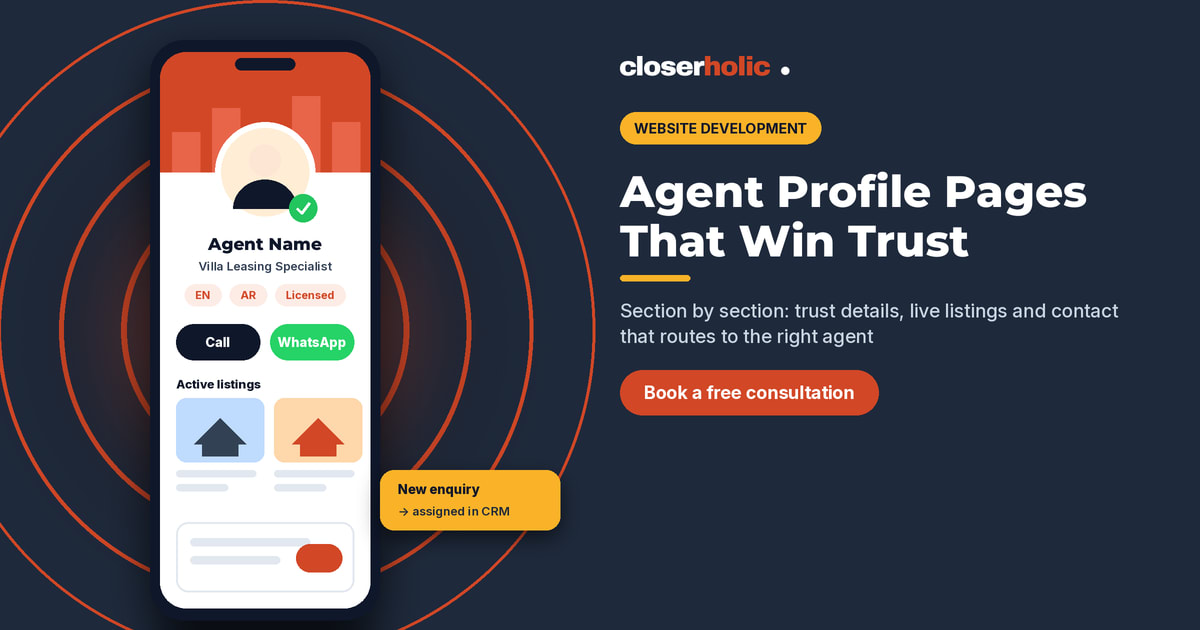 Agent Profile Pages That Win Trust: An Anatomy for UAE Agency Websites