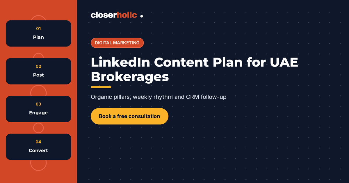LinkedIn Content Plan for UAE Real Estate Brokerages