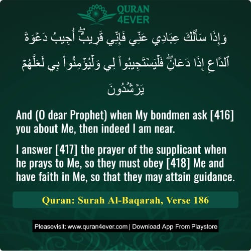 Quran Surah 2 Verse 186