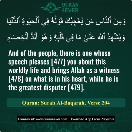 Quran Surah 2 Verse 204
