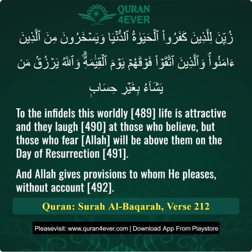Quran Surah 2 Verse 212