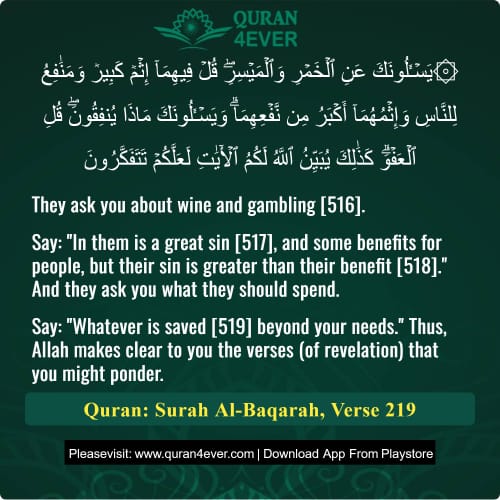 Quran Surah 2 Verse 219