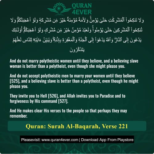 Quran Surah 2 Verse 221