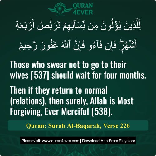 Quran Surah 2 Verse 226