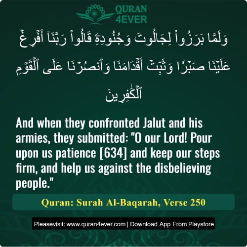 Quran Surah 2 Verse 250