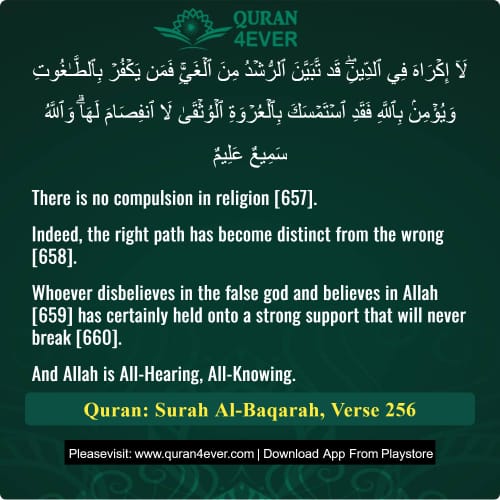 Quran Surah 2 Verse 256