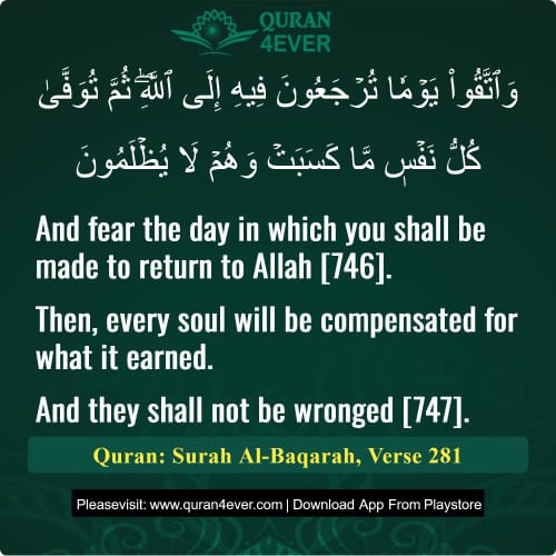 Quran Surah 2 Verse 281