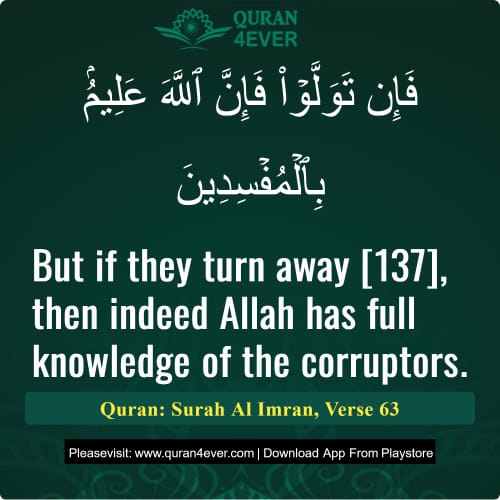 Quran Surah 3 Verse 63