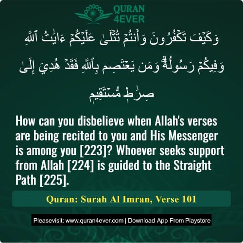 Quran Surah 3 Verse 101