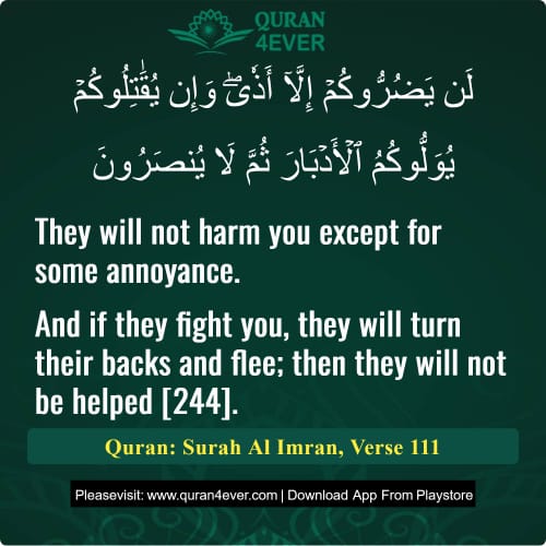 Quran Surah 3 Verse 111