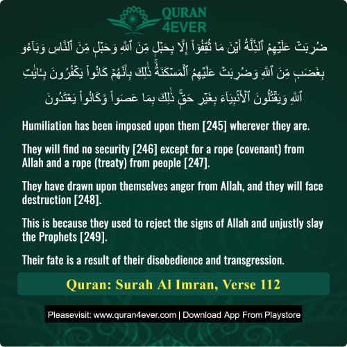 Quran Surah 3 Verse 112