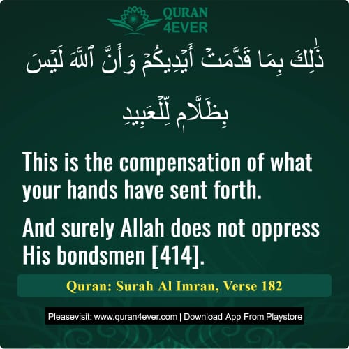 Quran Surah 3 Verse 182