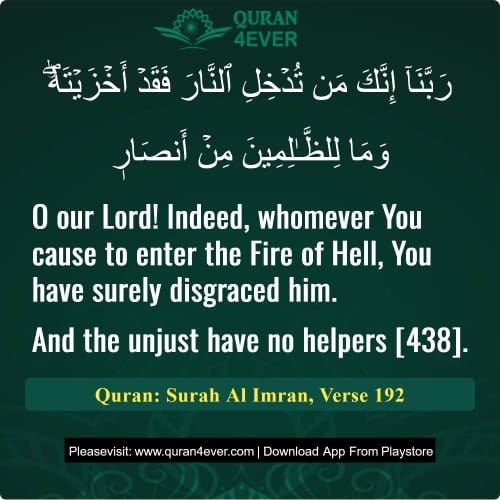 Quran Surah 3 Verse 192