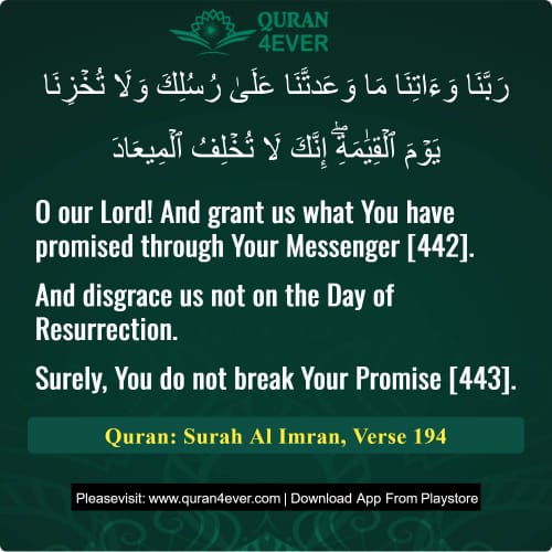 Quran Surah 3 Verse 194