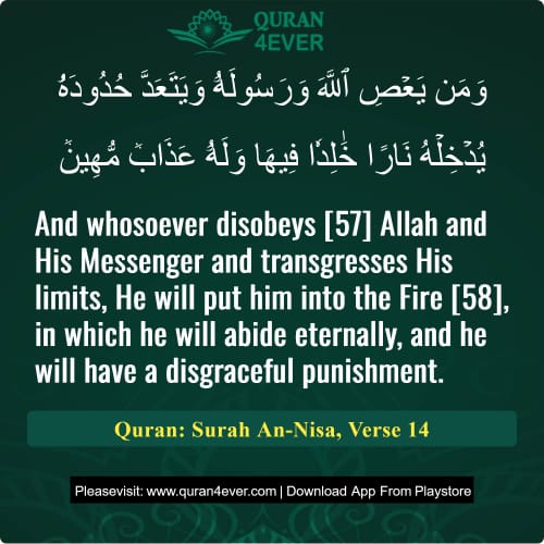 Quran Surah 4 Verse 14