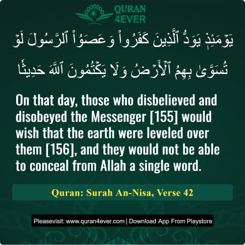 Quran Surah 4 Verse 42
