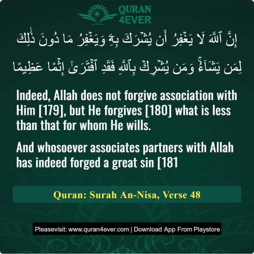 Quran Surah 4 Verse 48
