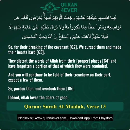 Quran Surah 5 Verse 13