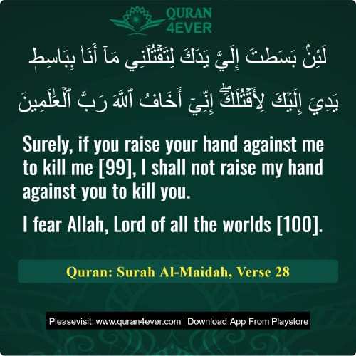 Quran Surah 5 Verse 28